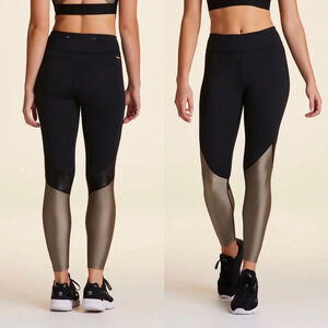 Alala Captain Ankle Tight Leggings in Black + Gold Dust Size Small